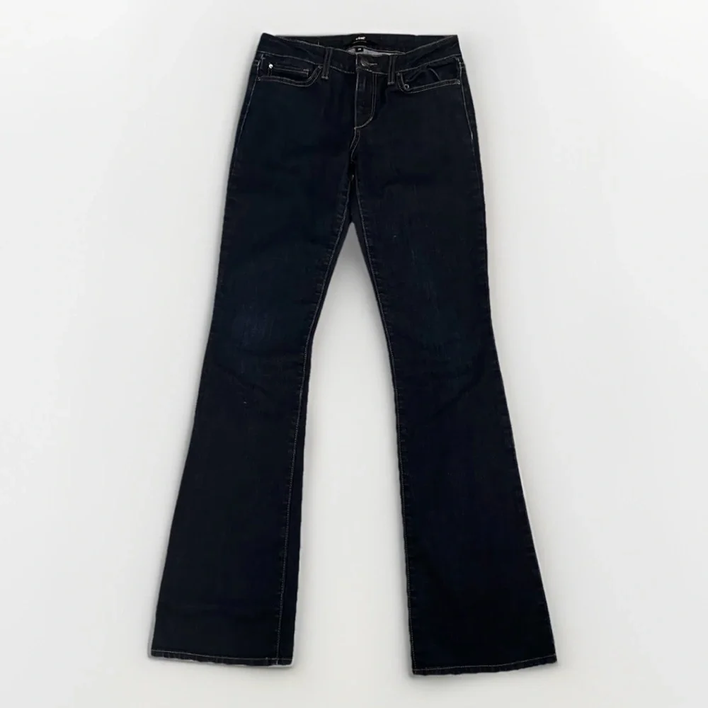 ELSE Curvy Flare Bootcut Jeans Womens 28 Blue Denim Mid Rise Stretch Pants 28x32